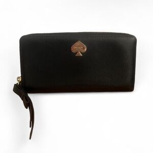 Kate Spade Black Wallet with Gold Accent